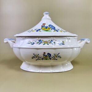 Vintage Rooster Soup Tureen | Hand-Painted | Made in Japan